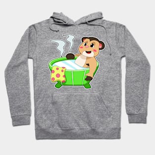 Meerkat at Bathing in Bathtub Hoodie